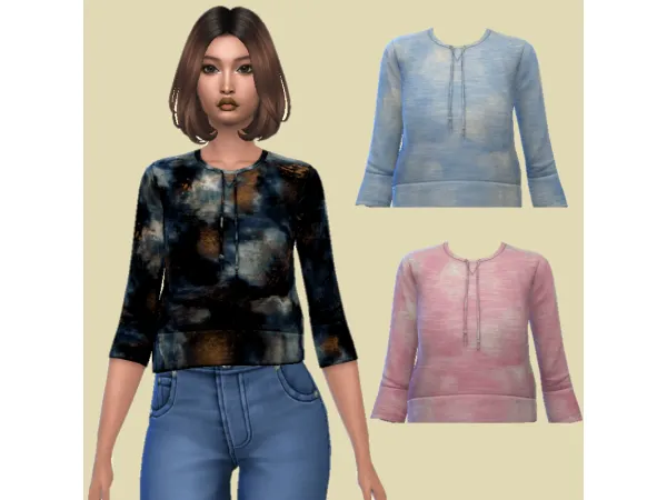Maxis Match Marble Sweatshirt by ecstatic_payne79 - The Sims 4 Custom Content