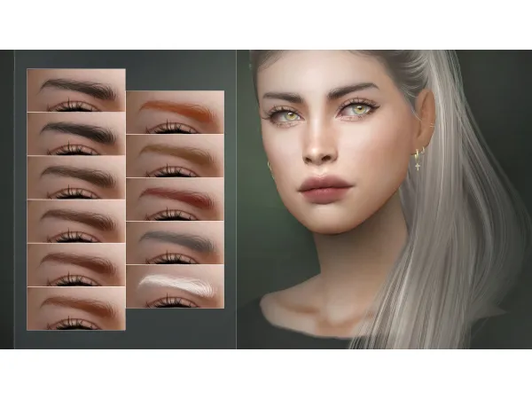 Alpha COMPOUND EYEBROWS by Remussirion - The Sims 4 Custom Content