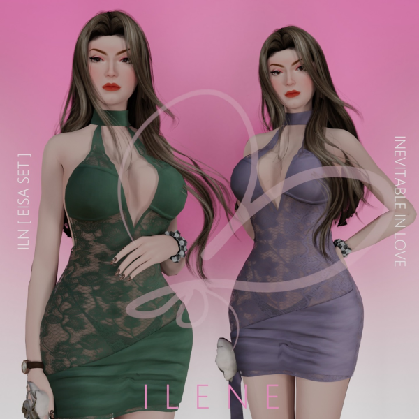 Maxis Match ILN Eisa Dress by ilenes4 - The Sims 4 Custom Content