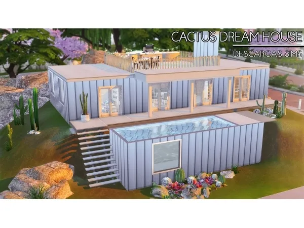 Alpha Cactus Dream House - The Sims 4 Custom Content
