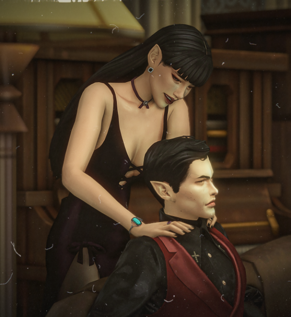 Maxis Match A couple of vampires by simsfinds - The Sims 4 Custom Content