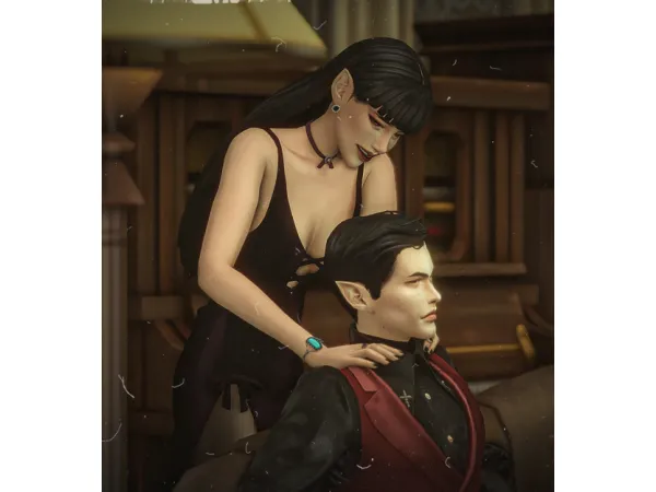Maxis Match A couple of vampires by Ghostlias - The Sims 4 Custom Content