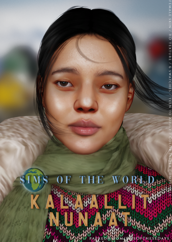 Alpha Sims of the World Kalaallit Nunaat Groenland SKIN by oneofthesedays - The Sims 4 Custom Content