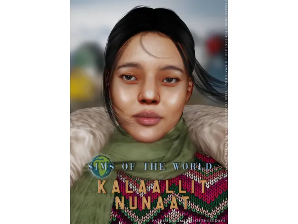 Alpha Sims of the World Kalaallit Nunaat Groenland SKIN - The Sims 4 Custom Content