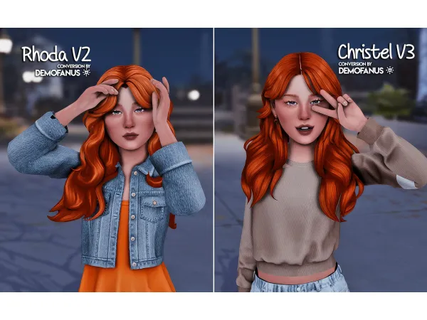 Maxis Match simstroubles hair conversion for girls by demofanus - The Sims 4 Custom Content