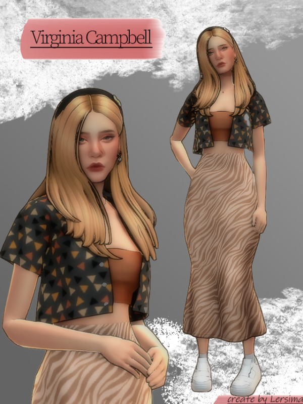 Maxis Match Virginia Campbell by simsfinds - The Sims 4 Custom Content