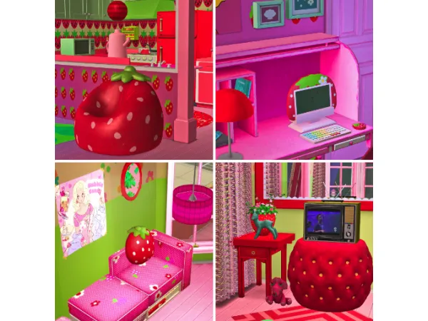Strawberry Set - The Sims 2 Custom Content