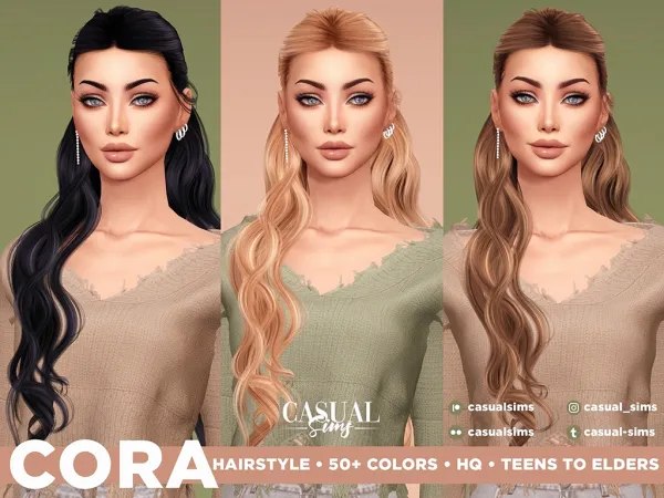 Alpha Cora Hairstyle - The Sims 4 Custom Content