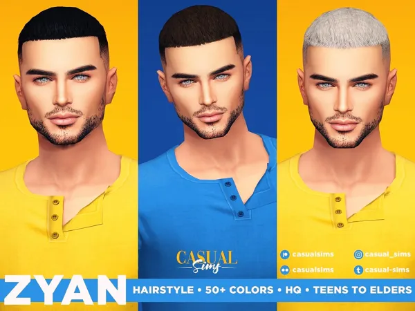 Alpha Zyan Hairstyle - The Sims 4 Custom Content