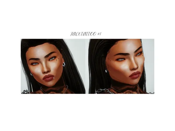 FACE TATTOO 1 - The Sims 3 Custom Content