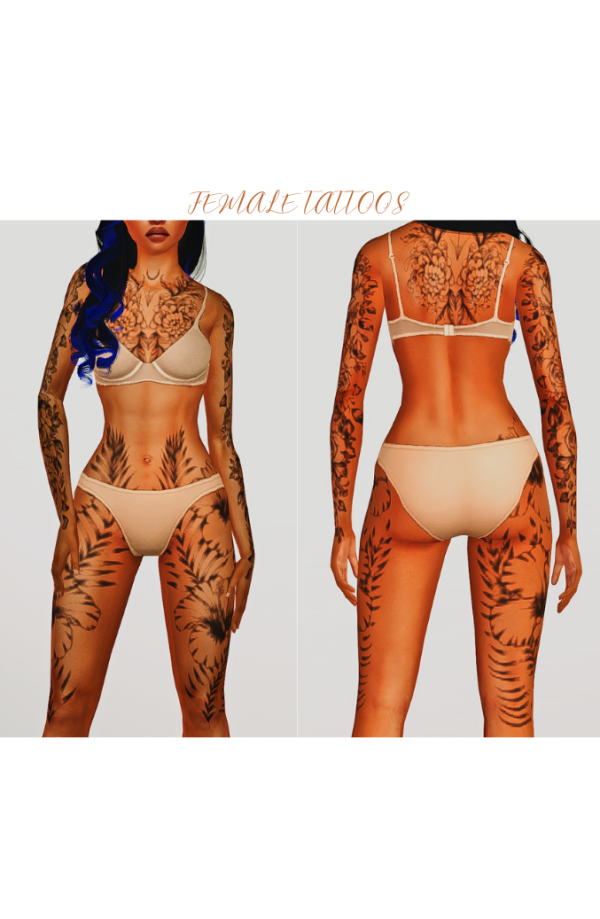 Random Tattoo 6 4T3 CONVERSIONS by simsfinds - The Sims 3 Custom Content
