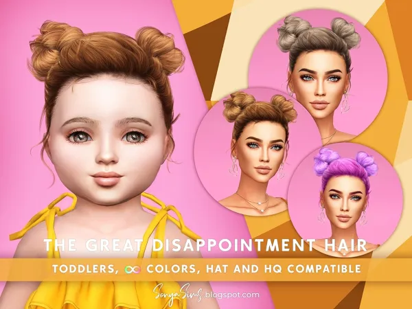 Alpha THE GREAT DISAPPOINTMENT HAIR TODDLERS - The Sims 4 Custom Content