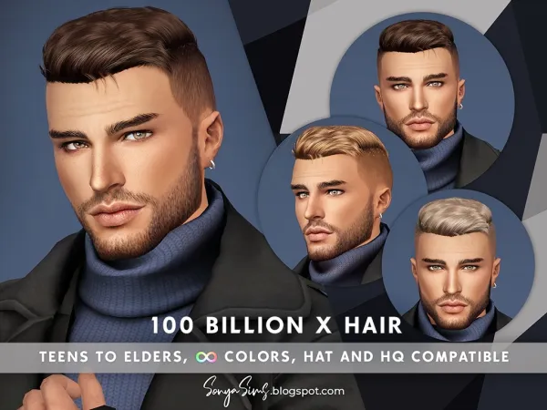 Alpha 100 BILLION X HAIR - The Sims 4 Custom Content