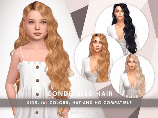 Alpha CONDEMNED HAIR KIDS - The Sims 4 Custom Content