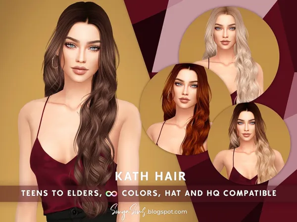 Alpha KATH HAIR - The Sims 4 Custom Content