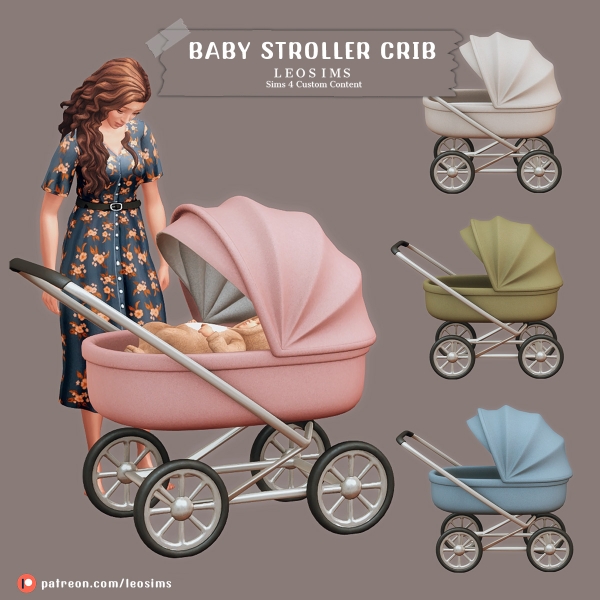 Mix Baby Stroller Crib by leosims4cc - The Sims 4 Custom Content