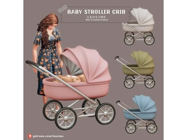 Mix Baby Stroller Crib - The Sims 4 Custom Content