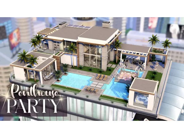 Maxis Match Luxury Party Penthouse by MrOlkan - The Sims 4 Custom Content