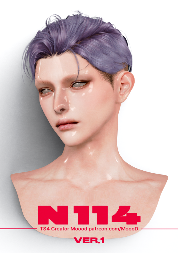Alpha MoooD Hair N114 VER1 by simsfinds - The Sims 4 Custom Content