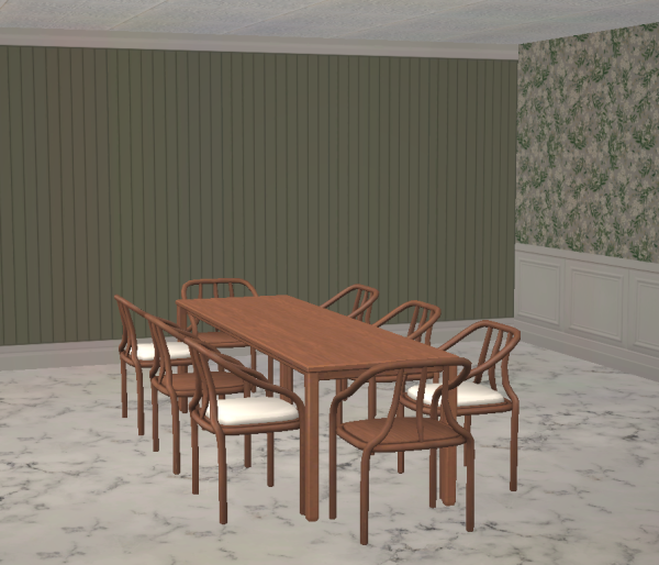 4t2 2406 Dining Table Chair by simsfinds - The Sims 2 Custom Content