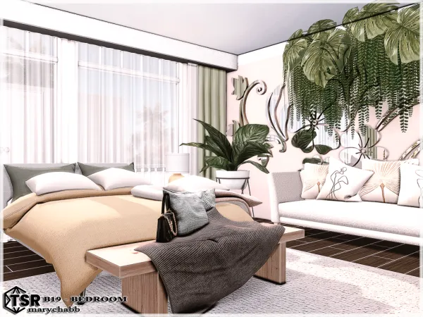 Mix B19 Bedroom by marychabb - The Sims 4 Custom Content