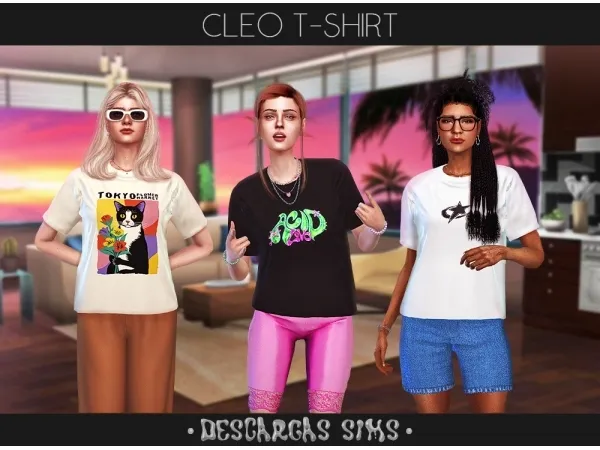 Alpha Cleo T Shirt - The Sims 4 Custom Content