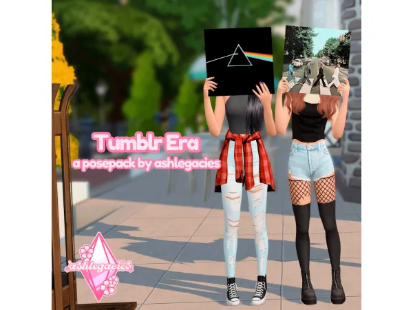 Alpha Tumblr Era Posepack - The Sims 4 Custom Content