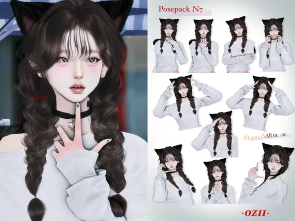 Mix [Ozii]Posepack N7 - The Sims 4 Custom Content