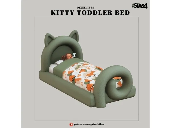 Alpha Kitty Toddler Bed - The Sims 4 Custom Content