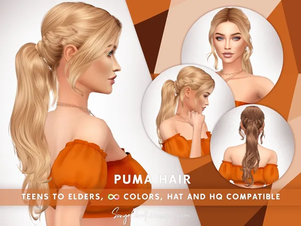 Alpha PUMA HAIR - The Sims 4 Custom Content