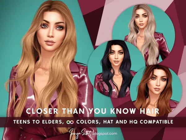 Alpha CLOSER THAN YOU KNOW HAIR - The Sims 4 Custom Content
