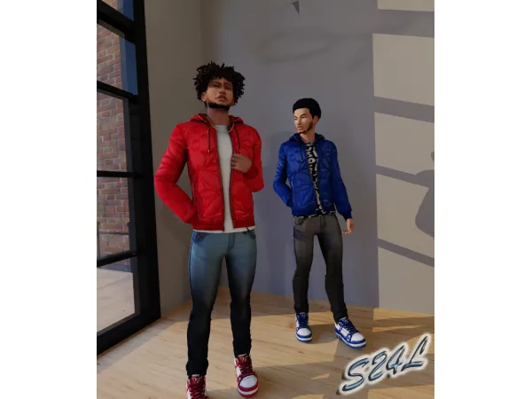 Alpha LV LVSE Quilted Coat by sailor24love sims - The Sims 4 Custom Content