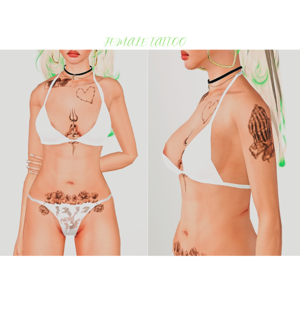 UNHOLY GARDEN TATTOO 4T3 CONVERSIONS by simsfinds - The Sims 3 Custom Content