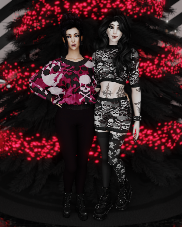 Mix Skull knit collection by simsfinds - The Sims 4 Custom Content
