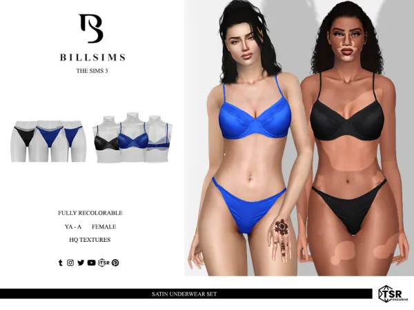 Satin Underwear Set ( ) by billsims - The Sims 3 Custom Content