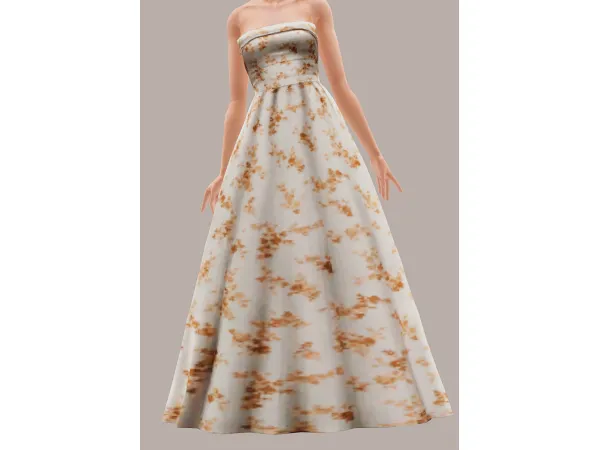 Arethabee Amelia Gown 4t3 by rosegoldplumbob - The Sims 3 Custom Content