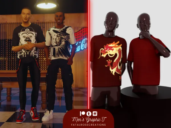 Maxis Match Men's Graphic T Shirt - The Sims 4 Custom Content