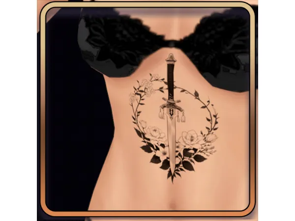 Mix [ESI] Sword Emblem (LowerFront) by eddysiminks - The Sims 4 Custom Content