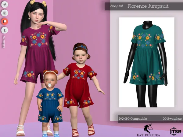 Maxis Match Florence Jumpsuit Child by KaTPurpura - The Sims 4 Custom Content
