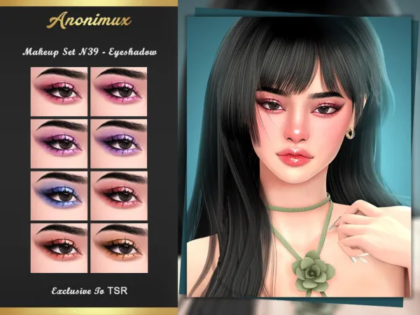 Alpha Makeup Set N39 Eyeshadow by Anonimux_Simmer - The Sims 4 Custom Content
