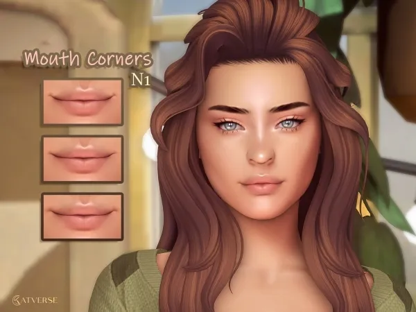 Mix Mouth Corners N1 by katverse - The Sims 4 Custom Content