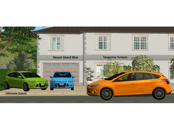 parchmentpaperandco Ford Focus in 2025 Colours - The Sims 2 Custom Content