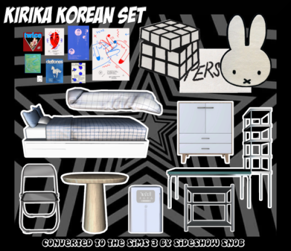 Kirika Korean Set converted to by simsfinds - The Sims 3 Custom Content