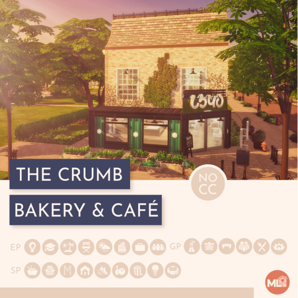 Maxis Match The Crumb Bakery Café (no ) by simsfinds - The Sims 4 Custom Content