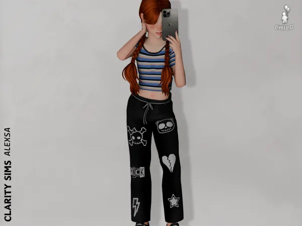 Alpha Alexsa Jeans Pants Child - The Sims 4 Custom Content