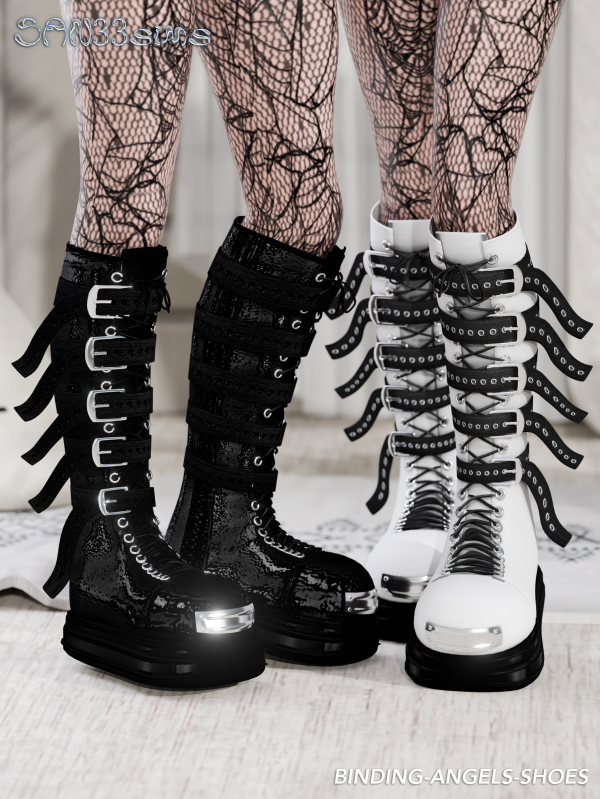 Alpha 333Binding Angels Shoessocks by simsfinds - The Sims 4 Custom Content