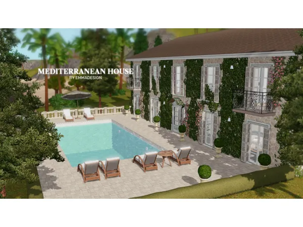MEDITERRANEAN HOUSE by emmadesignstuff - The Sims 3 Custom Content
