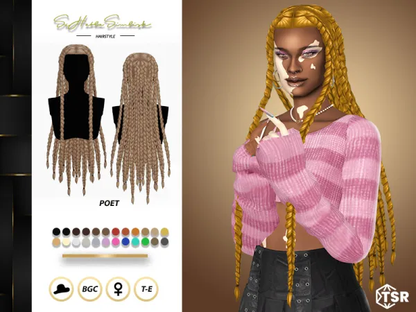 Maxis Match Poet Hairstyles by sehablasimlish - The Sims 4 Custom Content