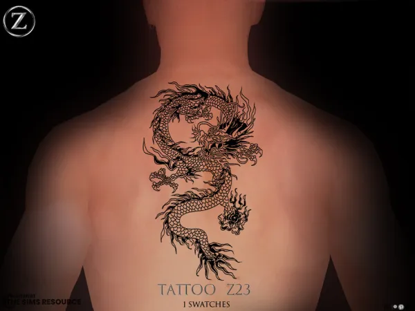 Mix TATTOO Z23 by Zenx - The Sims 4 Custom Content