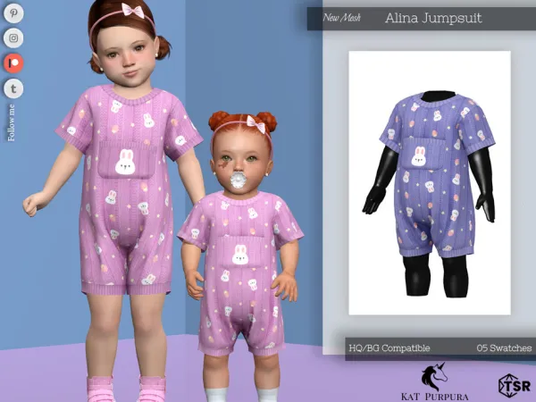 Maxis Match Alina Jumpsuit Infant by KaTPurpura - The Sims 4 Custom Content